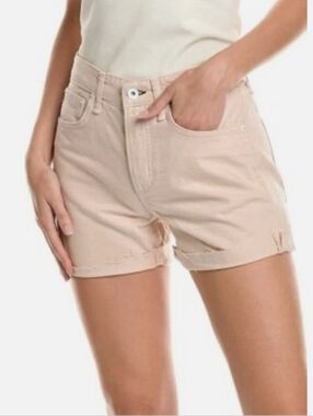 Rag & Bone Rosa Mid-Rise Relaxed Boyfriend Shorts - Pink